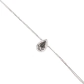 925 Ayar Gümüş Damla Modeli Zincir Bileklik thumbnail 1