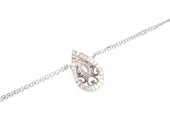 925 Ayar Gümüş Damla Modeli Zincir Bileklik thumbnail 3