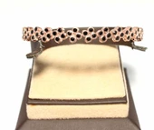 925 Ayar Gümüş Su Yolu Bilezik Pembe - Siyah Taş thumbnail 3