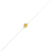 925 Ayar Gümüş Sonsuzluk Sitrin Bileklik thumbnail 3