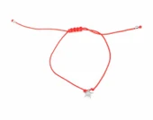 925 Ayar Gümüş İpli Yıldız Bileklik, Beyaz thumbnail 2