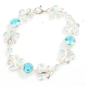 Mavi Akuamarin Taşlı Antik Bileklik thumbnail 2