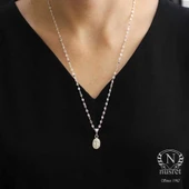 925 Ayar Gümüş Melek Madalyon Kolye thumbnail 4