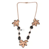 925 Ayar Gümüş Garnet Taşlı Yaprak Kolye thumbnail 3