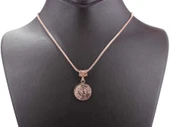 925 Ayar Rose Gümüş Antonius Madalyon Kolye thumbnail 6