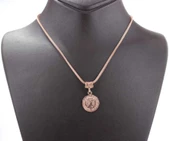 925 Ayar Rose Gümüş Antonius Madalyon Kolye thumbnail 4