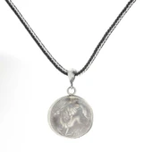 925 Ayar Gümüş Roma Askeri Figürlü Madalyon Kolye thumbnail 2