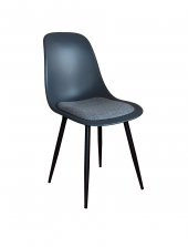 NETAKS ABANT SANDALYE 6LI TAKIM AÇIK GRİ MİNDERLİ (ANTRASİT) AHŞAP AYAKLI - 1