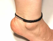 925 Ayar Gümüş Fasetli Spinel Taşlı Halhal thumbnail 2