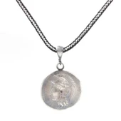 925 Ayar Gümüş Roma Askeri Figürlü Madalyon Kolye thumbnail 1