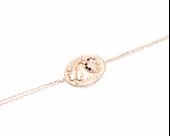 925 Ayar Gümüş Uç Uç Böceği Yapraklı Zincir Bileklik thumbnail 6