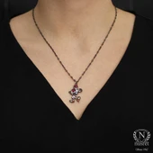 925 Ayar Gümüş Sevimli  Figürü Kolye, Oksitli thumbnail 4