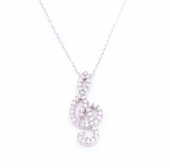 925 Ayar Gümüş Sol Anahtarı Modeli Kolye thumbnail 4