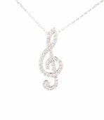 925 Ayar Gümüş Sol Anahtarı Modeli Kolye thumbnail 1