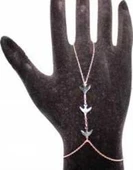 925 Ayar Gümüş Kırlangıçlı Şahmeran Bileklik, Pembe - Siyah thumbnail 3