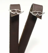 925 Ayar Gümüş Melek Kanadı Küpe, Beyaz thumbnail 3