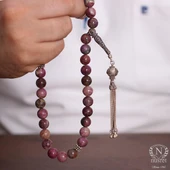 Küre Kesim Turmalin Doğaltaş Gümüş Tesbih thumbnail 1