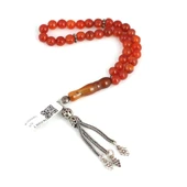 Akik Doğaltaş Gümüş Tesbih, Akik Taşlı İmame thumbnail 1