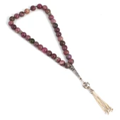 Küre Kesim Turmalin Doğaltaş Gümüş Tesbih thumbnail 3