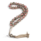 Mineli Toplu Gümüş Düz İmameli Tesbih thumbnail 2