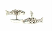 925 Ayar Gümüş Balık Modeli Kol Düğmesi thumbnail 2
