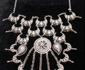 925 Ayar Gümüş Püsküllü Telkari Kolye thumbnail 3