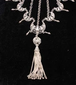 925 Ayar Gümüş Püsküllü Telkari Kolye thumbnail 4