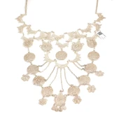 925 Ayar Gümüş Çiçekli Telkari Kolye thumbnail 2