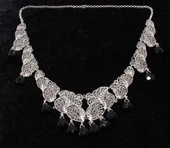 Oniks Taşlı 925 Ayar Gümüş Telkari Kolye thumbnail 2