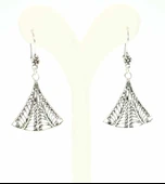 Yelpaze Modeli 925 Ayar Gümüş Telkari Küpe thumbnail 1