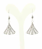 925 Ayar Gümüş Yelpaze Modeli Telkari Küpe thumbnail 2