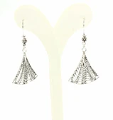 925 Ayar Gümüş Yelpaze Modeli Telkari Küpe thumbnail 3