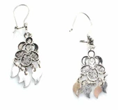 925 Ayar Gümüş Döküm Çiçek Modeli Telkari Küpe thumbnail 2