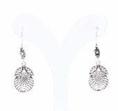 925 Ayar Gümüş Palmiye Modeli Telkari Küpe thumbnail 2