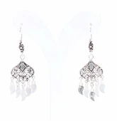 925 Ayar Gümüş Armut Modeli Pullu Telkari Küpe thumbnail 1