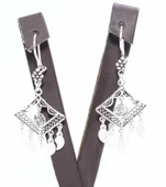 925 Ayar Gümüş Pul Sallantılı Telkari Küpe thumbnail 3