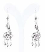 925 Ayar Gümüş Lava Desenli Telkari Küpe thumbnail 2