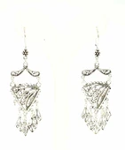 925 Ayar Gümüş Baklava Deseni Sallantılı Telkari Küpe thumbnail 3