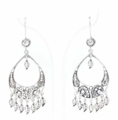 Hilal Şeklinde 925 Ayar Gümüş Telkari Küpe thumbnail 2