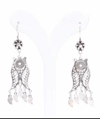 925 Ayar Gümüş Avize Model Pul Sallantılı Telkari Küpe thumbnail 2