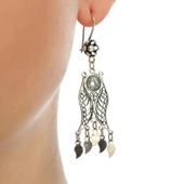 925 Ayar Gümüş Avize Model Pul Sallantılı Telkari Küpe thumbnail 1