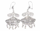 925 Ayar Gümüş UFO Modeli Telkari Küpe thumbnail 2