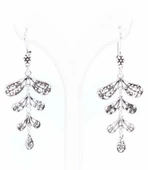 Yaprak Motifli Sallantılı 925 Ayar Gümüş Telkari Küpe thumbnail 2