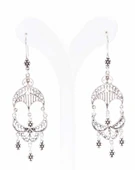 925 Ayar Gümüş Üç Motifli Top Sallantılı Telkari Küpe thumbnail 1