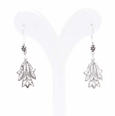 925 Ayar Gümüş Yaprak Motif Telkari Küpe thumbnail 3