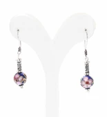 Mineli Top 925 Ayar Gümüş  Telkari Küpe thumbnail 1