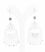 925 Ayar Gümüş Lale Modeli Sallantılı Telkari Küpe thumbnail 1