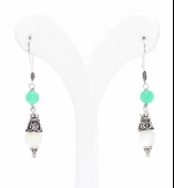 925 Ayar Gümüş Taşlı Telkari Küpe thumbnail 2