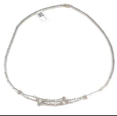 925 Ayar Gümüş Çiçekli Tellerle Bağlı Kolye thumbnail 2