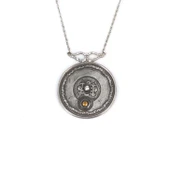 925 Ayar Gümüş Melek Kanadı Taşlı El İşi Zincir Kolye thumbnail 2